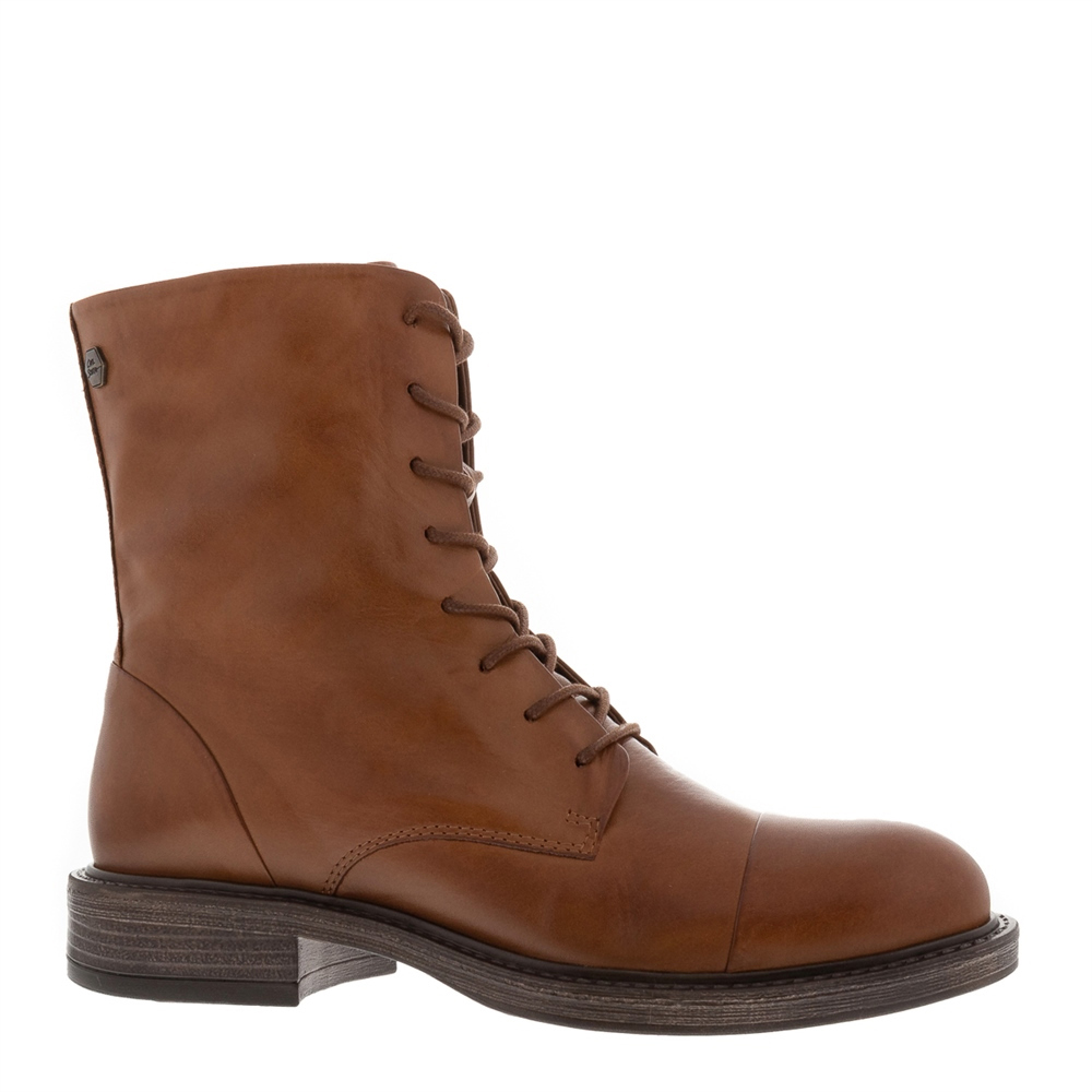 Carl Scarpa Rosemarie Tan Leather Lace Up Ankle Boots